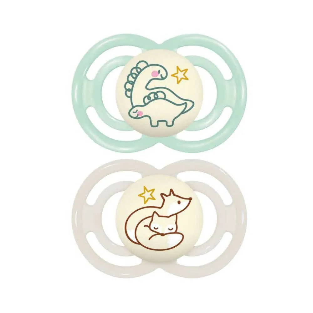 PERFECT - Sucettes Symétriques - Nuit Animaux - 18 mois et plus, 2 Unités | Mam  - Parapharmacie Boticinal